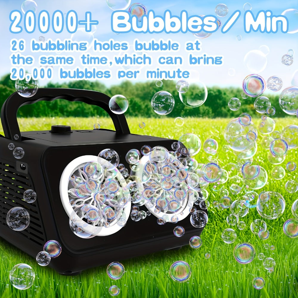 Automatic Bubble Machine with 2 Fans, 20000+ Bubbles Per Minute – Electric Bubble Blower for Kids, Battery Powered — image 6