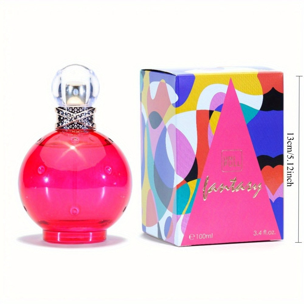 Eau de Toilette Britney Spears Fantasy for Women 3.4 oz Spray in Pink Round Bottle and Boxed Presentation — image 4