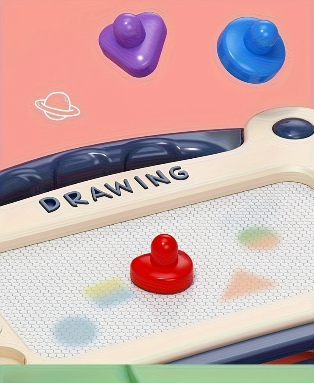Kids Drawing Board Toy 3-in-1 with Stamps Brush Stand – Magnetic Doodle Art Set for Toddlers Boys Girls Ages 3+ Birthday East