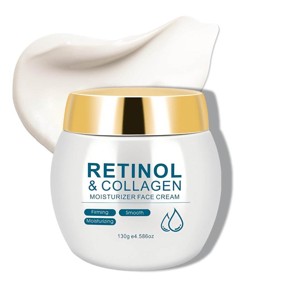 Face Cream Retinol and Collagen 130g Jar or Retinol Essence Option for Day and Night Skin Care — image 1
