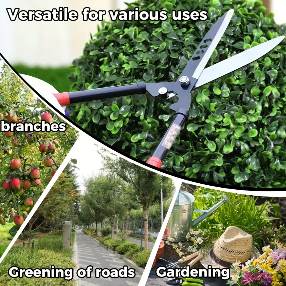 Long-Handle Hedge and Twig Shears, 20.4 Inches Overall with 10.8-Inch Blades and Red Grip Ends — image 9