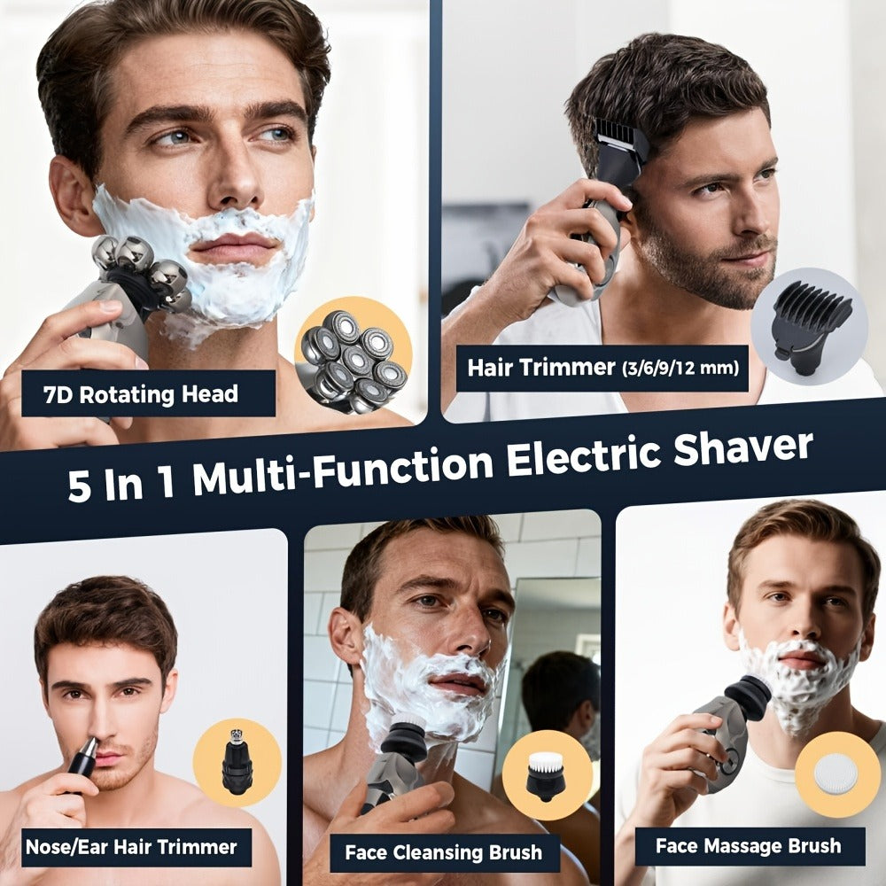 Electric Shaver 8D Floating Rotary Head with IPX5 Wet/Dry Use, LED Display and Two Grooming Set Options — image 10