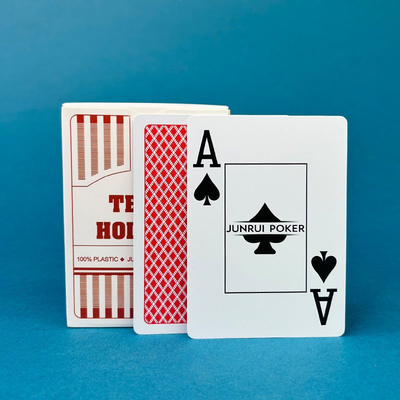 Texas Hold'em PVC waterproof poker, coarse frosted, pro - authorized, wide & large - printed - V.I.P Digital Presence