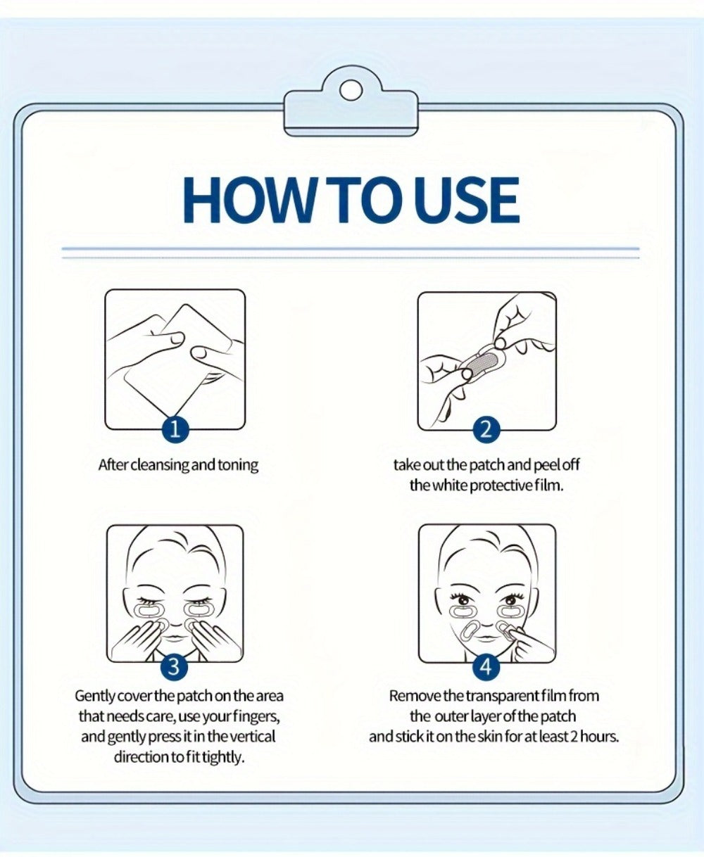 Hyaluronic Acid Microneedle Eye Patches Dissolving Under Eye Nasolabial Fold Anti-Wrinkle Overnight Skin Care Treatment 6 Pai