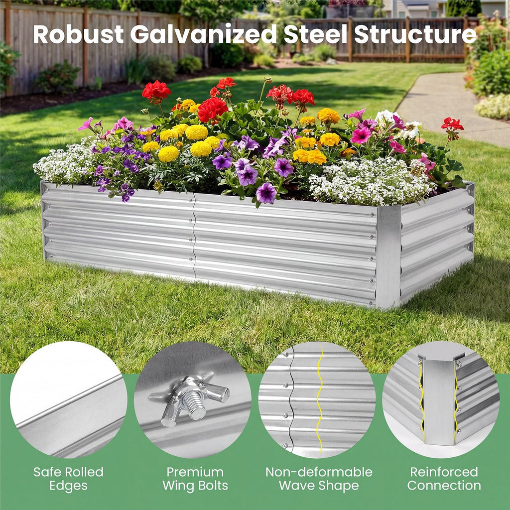 Raised Garden Bed with Greenhouse Cover 3-in-1 for Garden, Patio and Yard Use, with the Listed Configuration — image 3