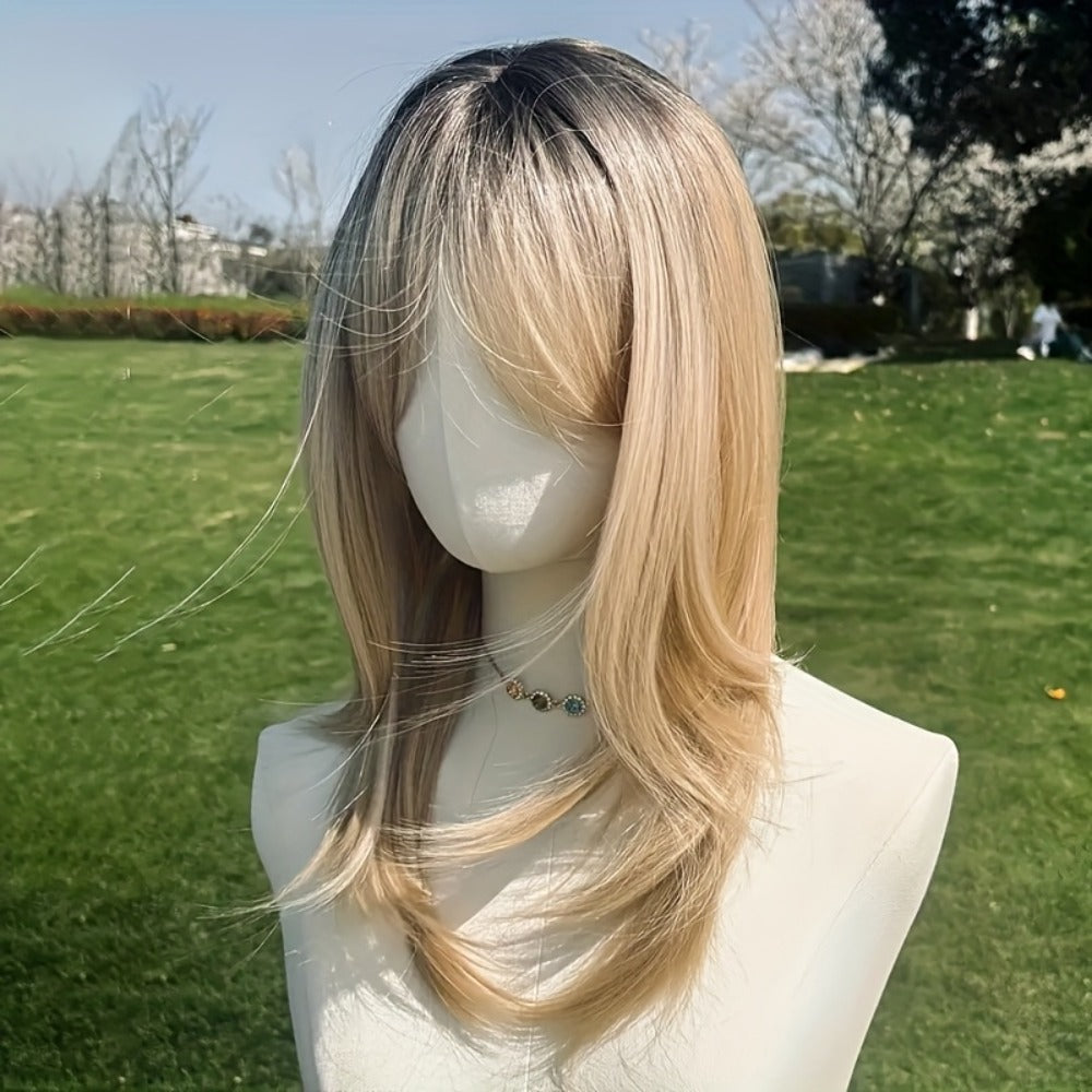 Synthetic Wig 20-Inch Layered Straight Style in Deep Purple with Hairnet Included for Cosplay Looks — image 8