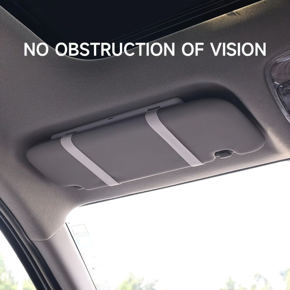 LED Car Visor Mirror Rechargeable – Ultra-Thin Vanity Mirror with 3 Light Modes (Daylight, Dashboard, Cockpit), Universal Fit