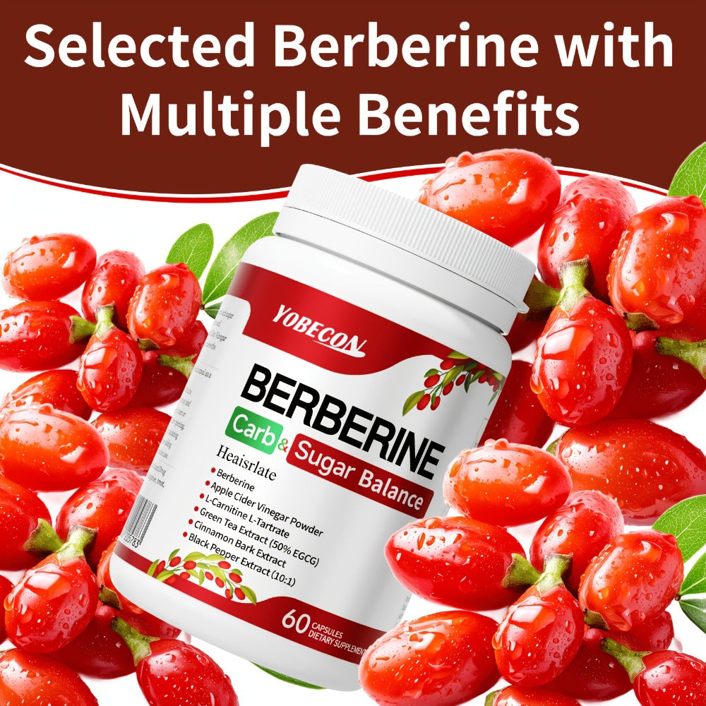 Dietary Supplement Berberine Capsules with Apple Cider Vinegar, Cinnamon and Green Tea, 60 Count — image 7