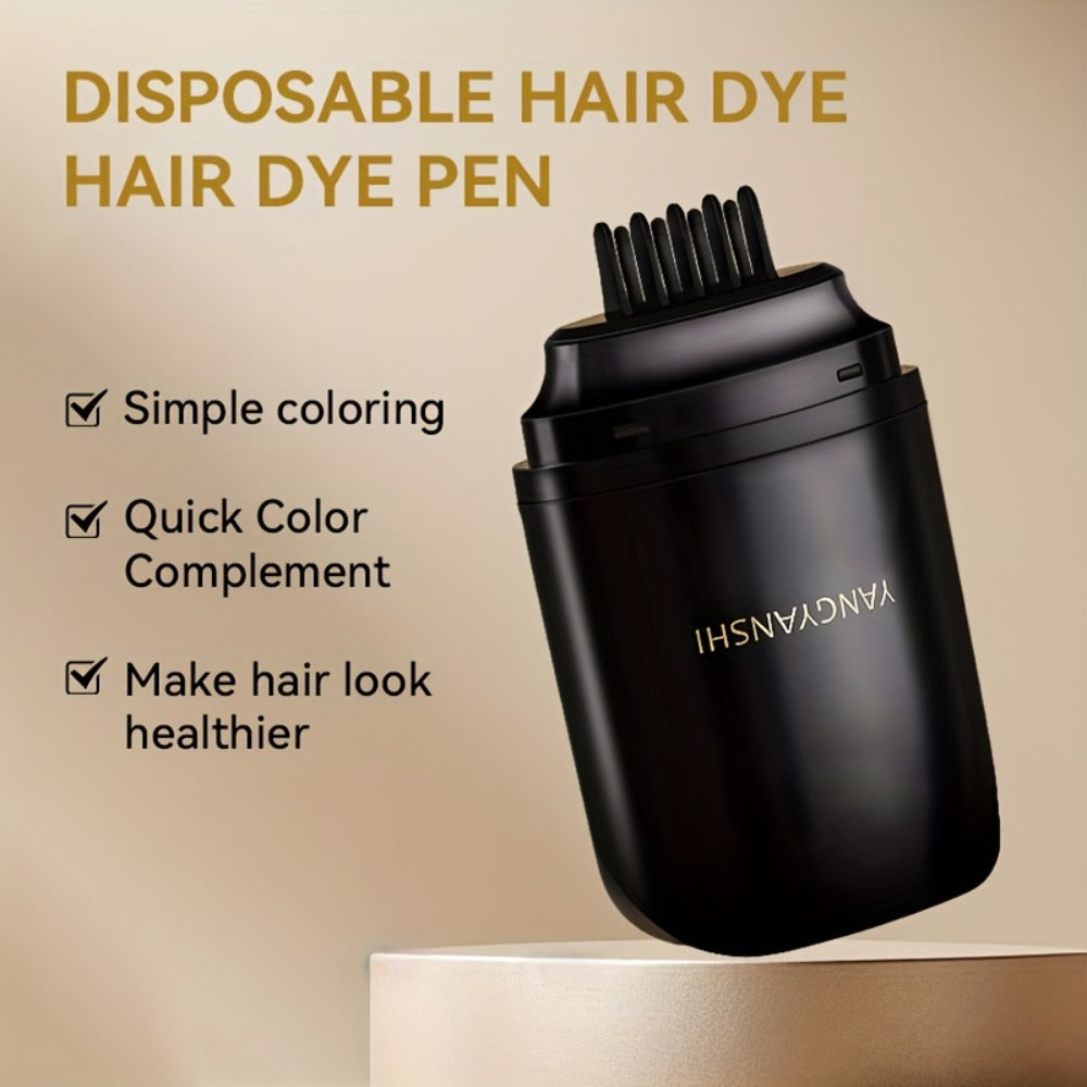 Root Touch Up Hair Dye Stick Instant Gray Hair Coverage Pen Waterproof Sweatproof Colorfast No Stain on Clothes Natural Black