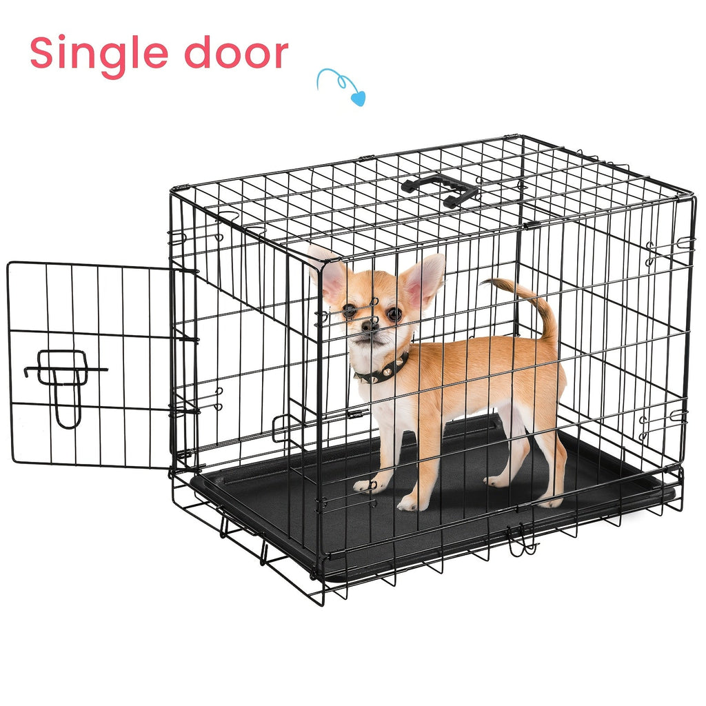 Folding Wire Dog Crate with Divider, Pull-Out Tray, Two Doors and Five Sizes from 24.41 to 48.4 Inches — image 21
