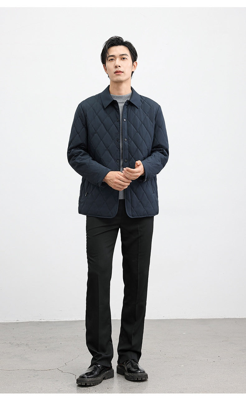 Mulberry Silk Thermal Casual Cotton-padded Jacket For Middle-aged And Elderly Men