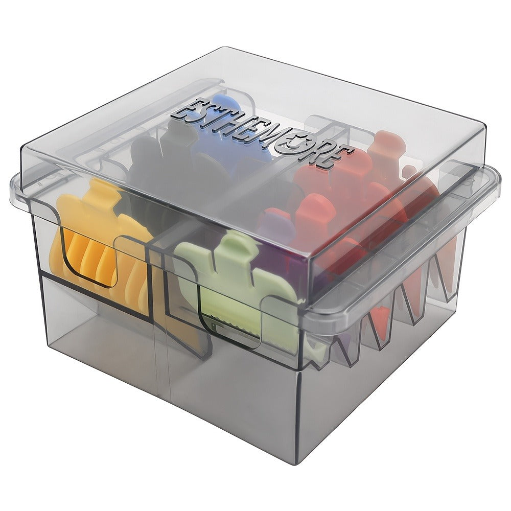 Barber Tool Organizer 8-Slot Clear Plastic Storage Box for Grooming Accessories and Hair Clippers Scissors — image 5