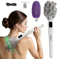 Electric Body Scrubber Brush 3 Replaceable Heads Dual Speed Shower Back Cleaner Exfoliating Skin Cleansing for Home or Salon 