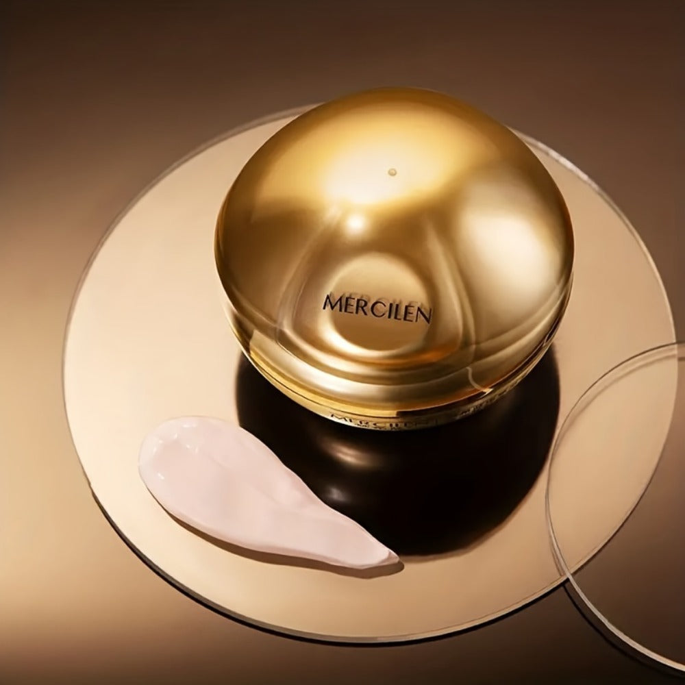 Face Cream Ganoderma Cordyceps Formula with Hyaluronic Acid, Glycerin and Golden-Tone Bottle — image 9