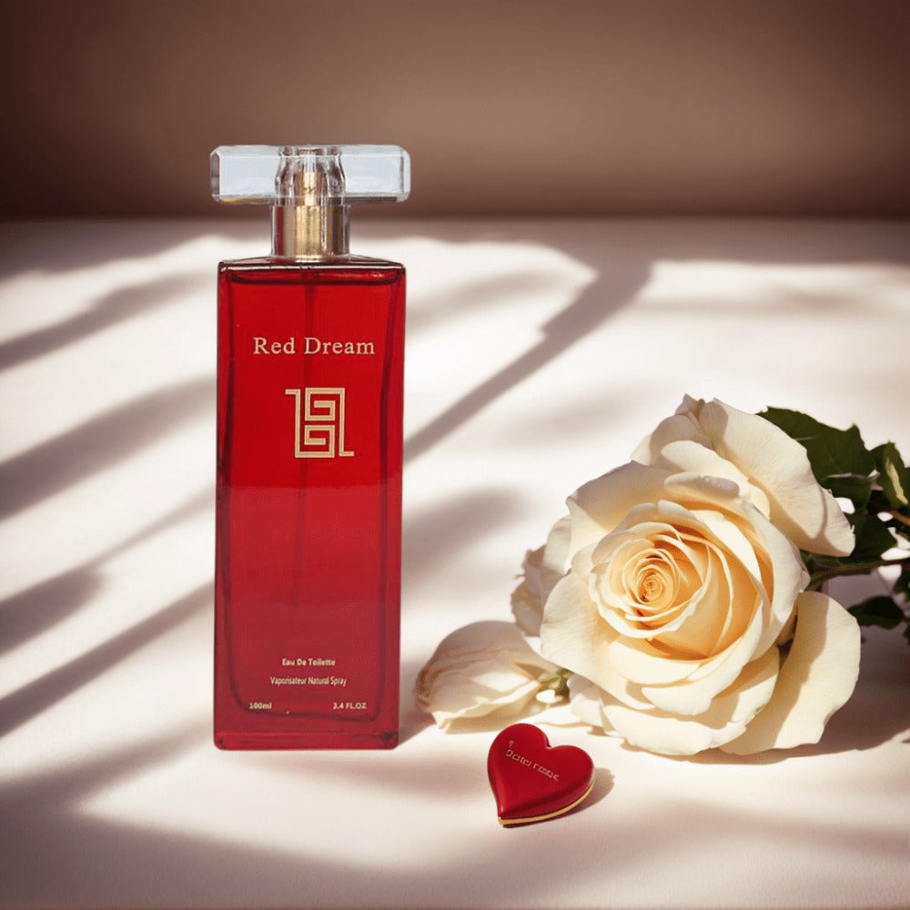 Women's Perfume Floral Eau de Parfum 3.4 oz in a Luxury Red Bottle with Golden Heart Accent — image 4