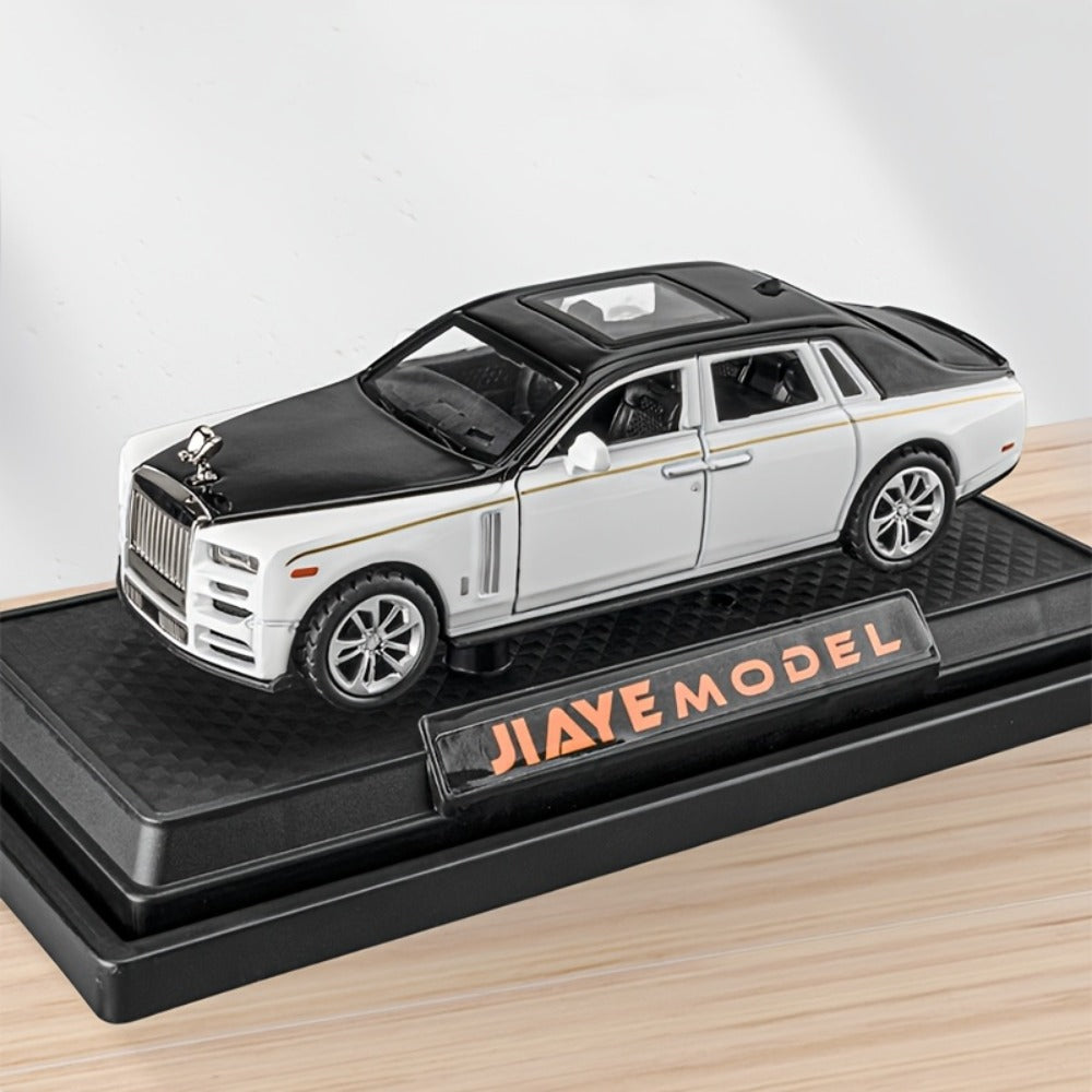 1:36 Scale Phantom Alloy Die-Cast Car Model with Openable Doors, Collectible Display Static Car Desktop Decoration — image 3
