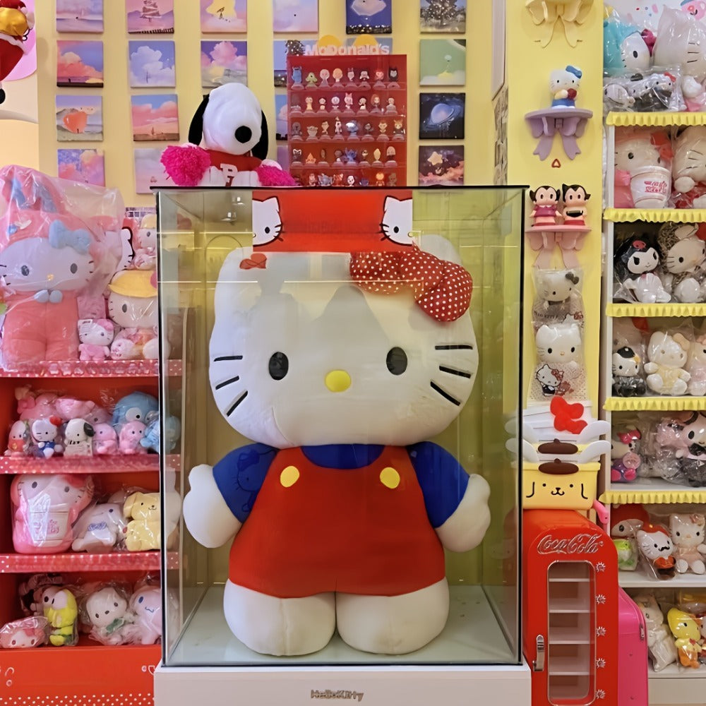 Plush Toy Hello Kitty 16-Inch Character Doll in Red-Blue or Pink-Blue Outfits for Display for Character Display, Room Decor a