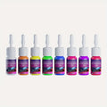 Tattoo Ink DMTATTOO UV Blacklight Set with Eight 5ml Bottles in White, Red, Orange, Green, Yellow, Purple, Blue and Pink — im
