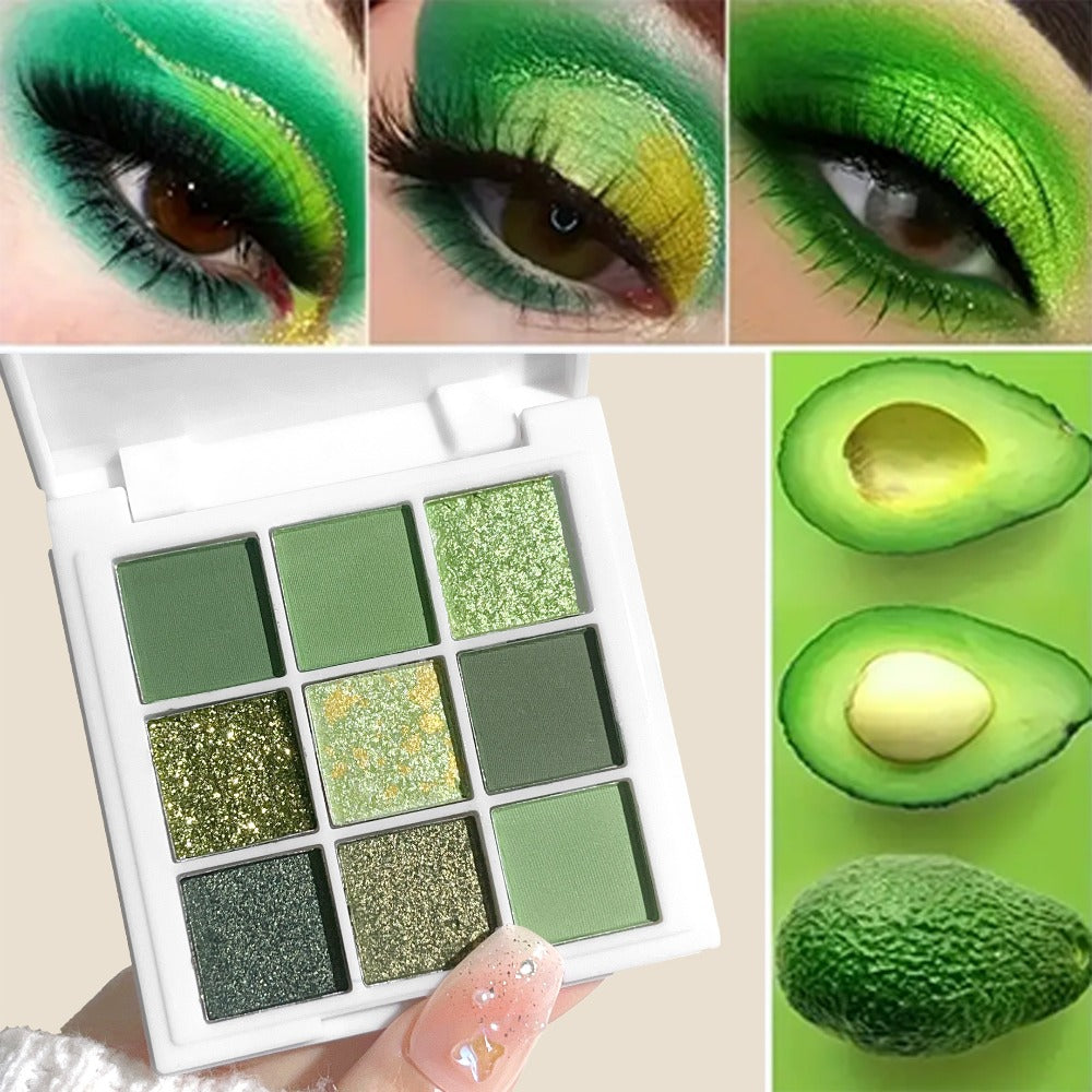 Eyeshadow Palette JUJU DREAM 9-Shade Green Compact with Avocado-Forest Color Theme and Matte-Shimmer Mix — image 10