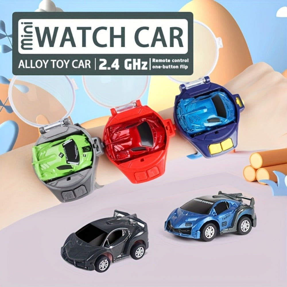 Alloy Metal RC Sports Car for Kids with Flashing LED Lights, 2.4GHz USB Rechargeable Push Button Remote Control Toy Car — ima