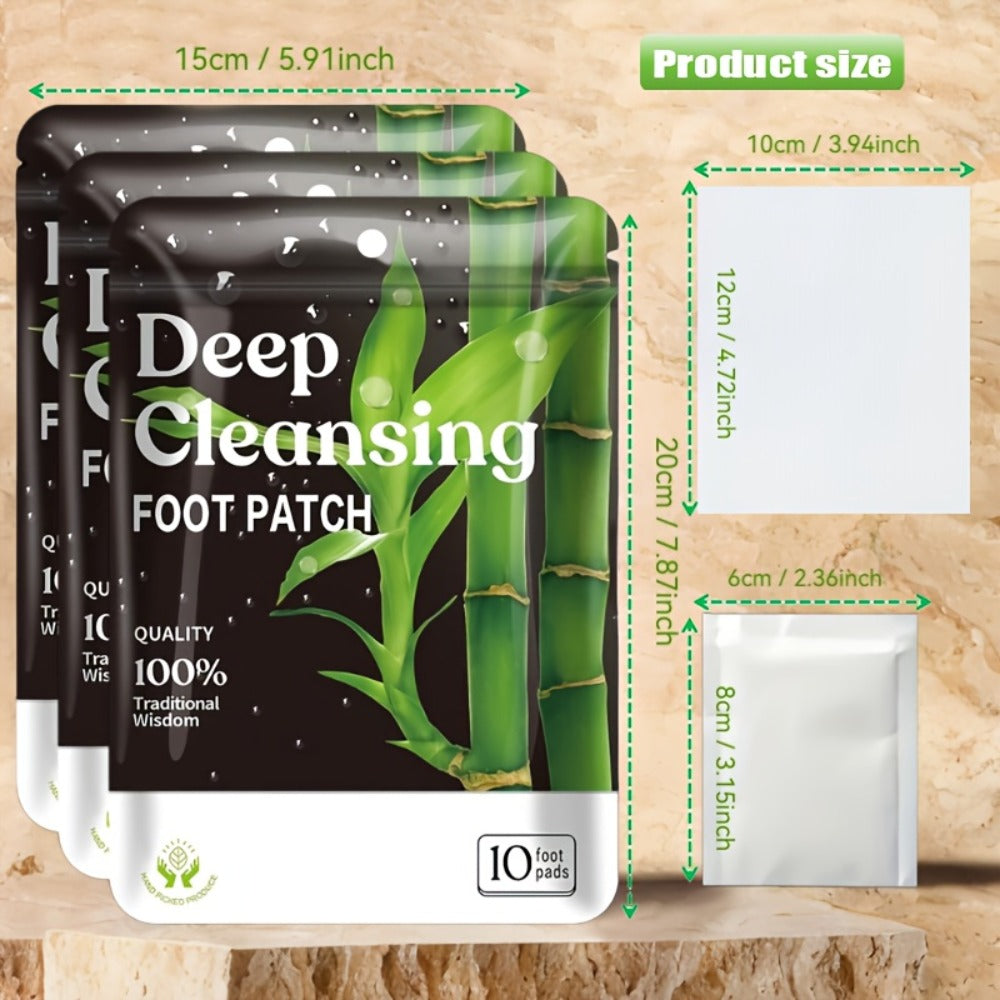 Foot Detox Pads Value Set 50pcs & 150pcs – Bamboo Vinegar & Ginger Deep Cleansing Overnight Patches, Alcohol-Free Natural Pla