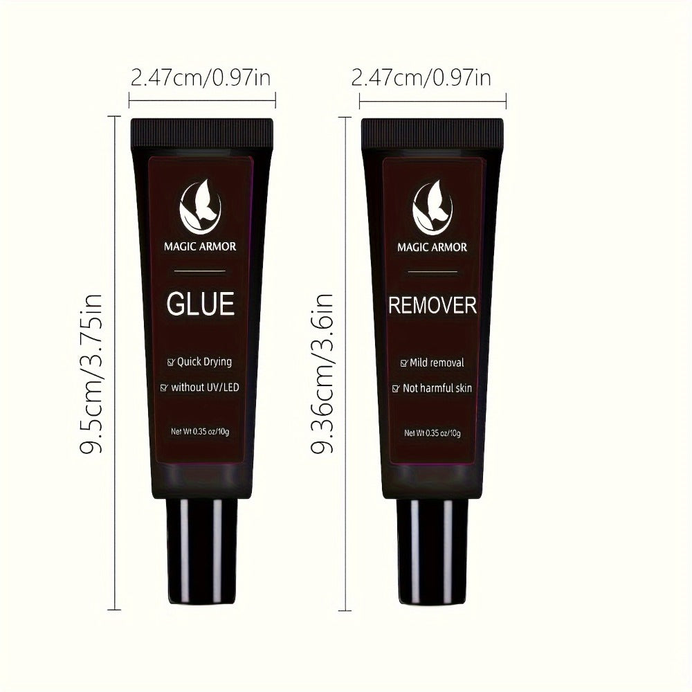 Press On Nail Glue and Remover Kit with 10g Clear Drying Adhesive for Acrylic and False Nails — image 4