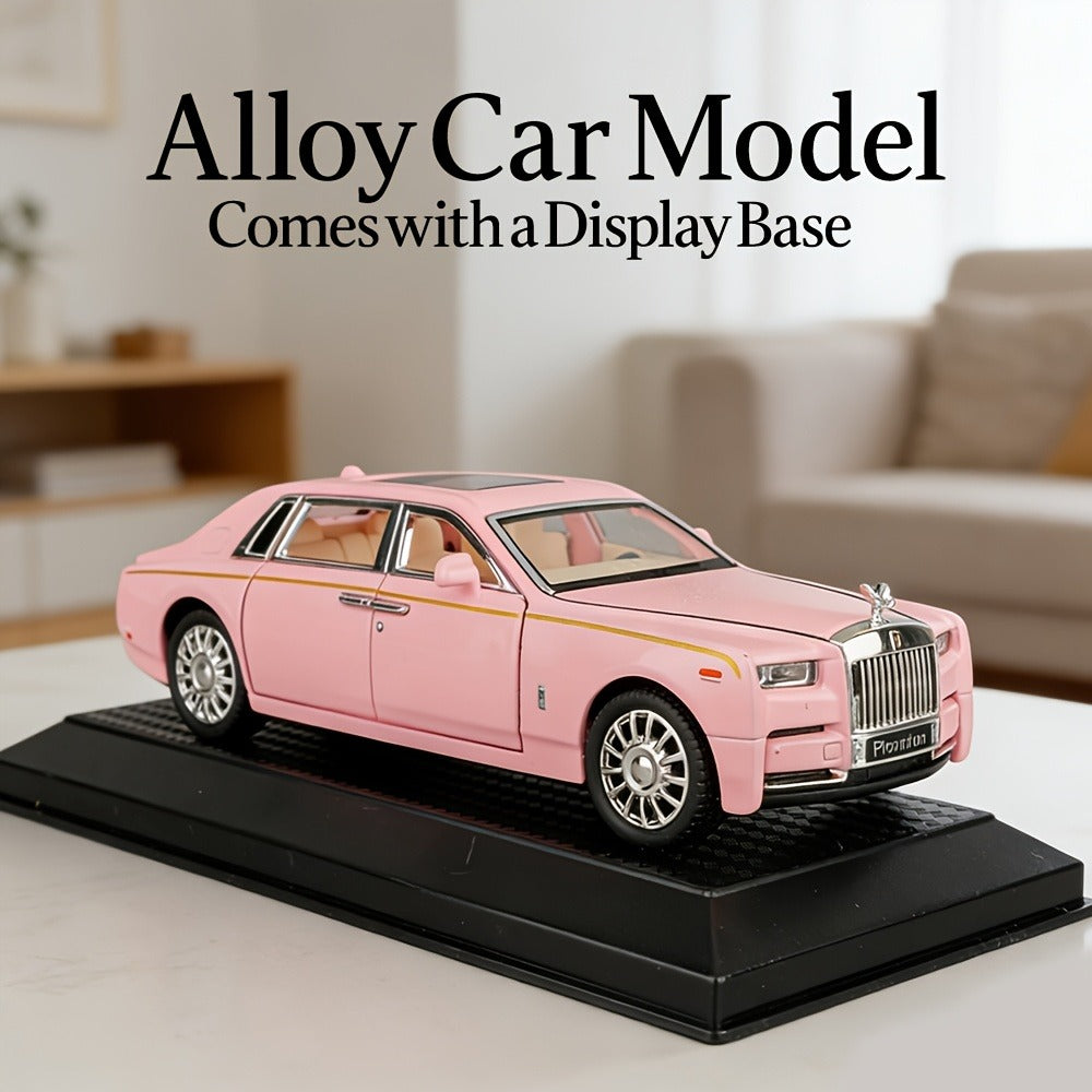 Collectible Diecast Car Model Zinc Alloy with Display Base & Openable Doors – Highly Detailed Static Decoration for Home Offi
