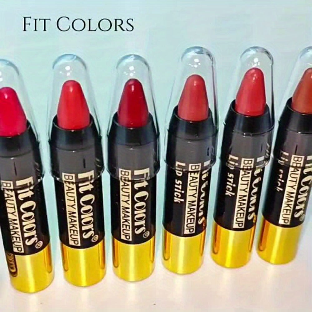 Glossy Crayon Lipstick Set 6 Pack Nourishing Lip Color, for Makeup, Travel and Everyday Vanity Use — image 8