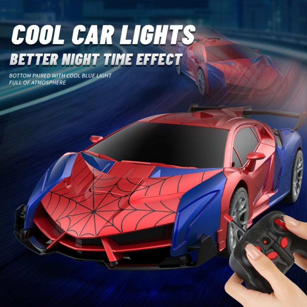 Robot Deformation Car for Kids 1:18 Blue & Red, One-Button Transform Remote Control Stunt Vehicle — image 9