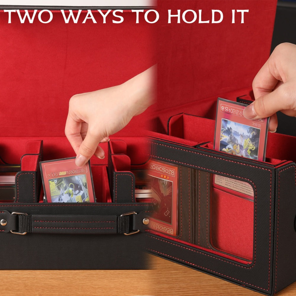 5-in-1 Card Storage Box 400+ Cards – Detachable Sports Card Organizer Display Case for Pokemon MTG Baseball Football TCG Trad