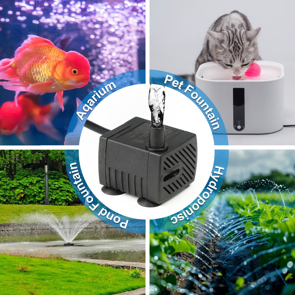 Cat Water Fountain Replacement Pump for Garden, Patio and Yard Use, with the Listed Configuration — image 3
