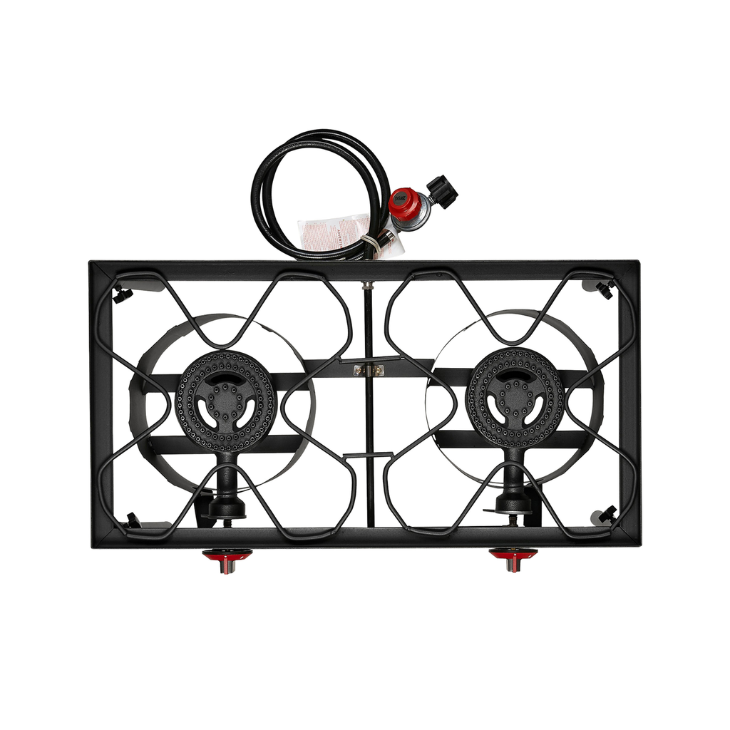 Propane Camping Stove Cast Iron 1, 2 or 3 Burner with Detachable Legs, 20 PSI High-Pressure Regulator — image 8