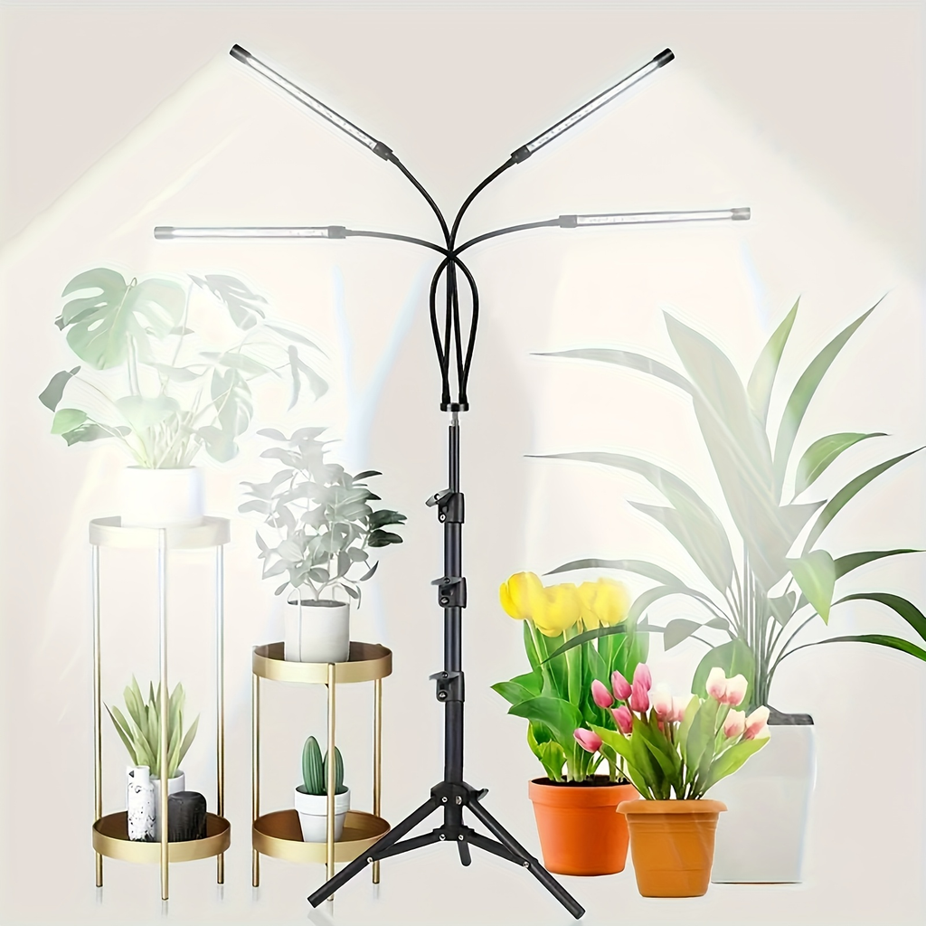 USB Tripod LED Plant Lamp with 4, 5 or 6 Flexible Heads and Adjustable 29-61in Floor Stand — image 9