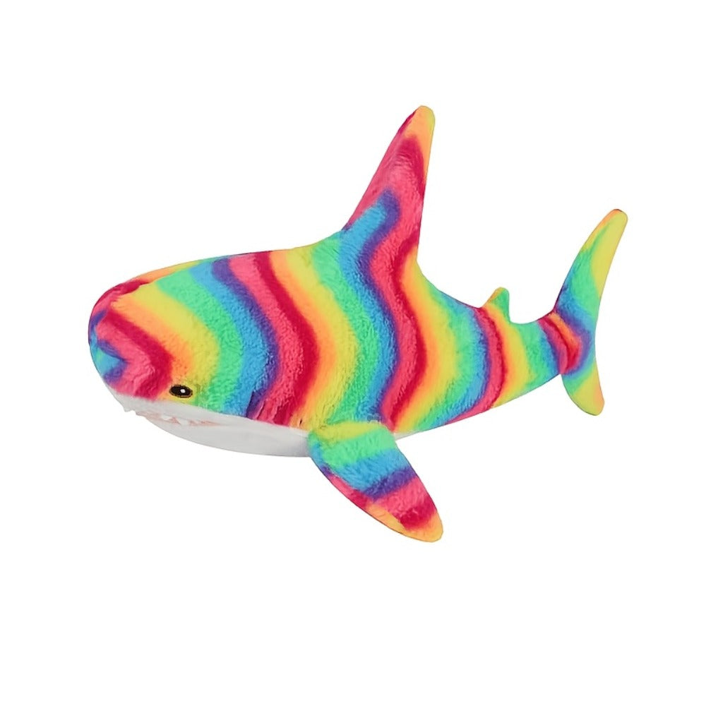 Stuffed Animal Rainbow Shark with Long Pillow Shape, Mixed Colors and Soft Plush Fabric for Room Decor — image 4