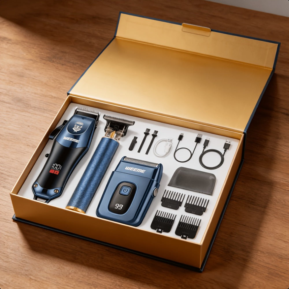 Hair Clippers & Trimmers WEEME Two- or Three-Piece Set with T-Blade, Foil Shaver, USB Charging and Color Options — image 1