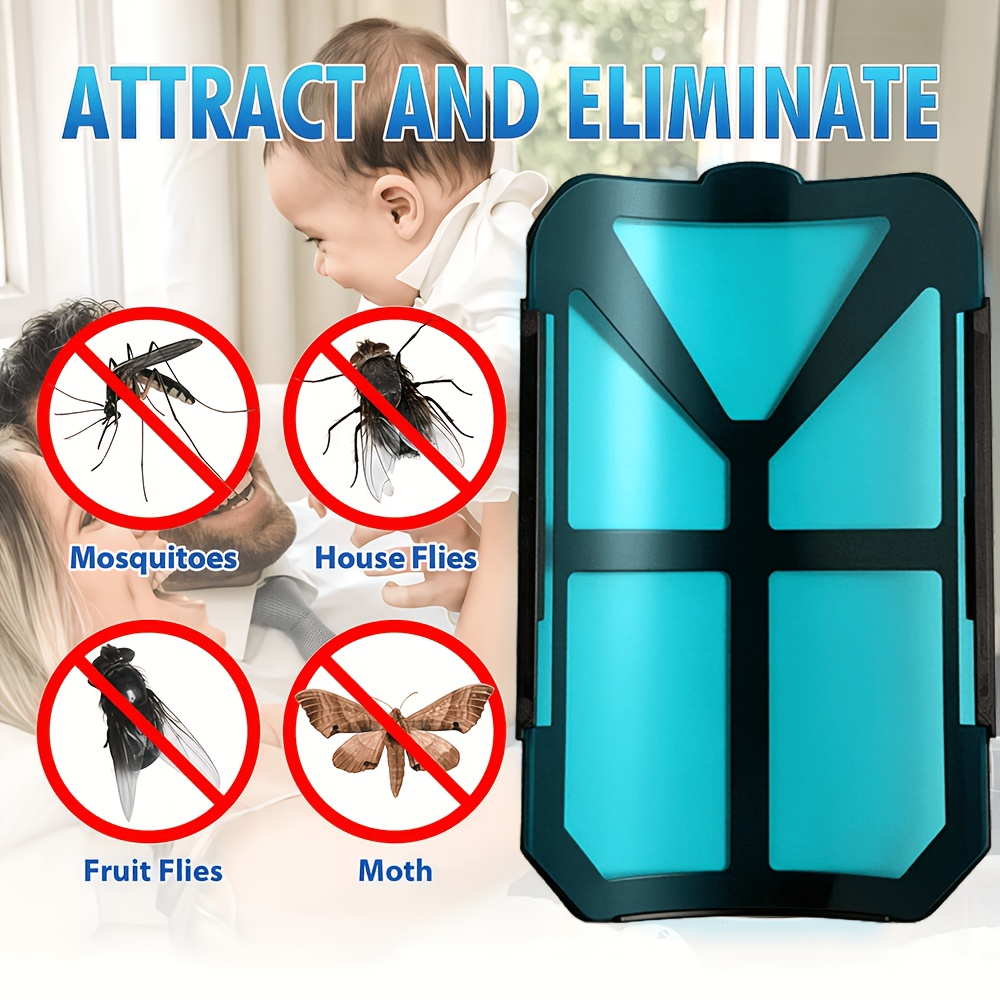 Mosquito Trap Indoor Electric Insect Catcher with Replacement Lure Refill Core for Home Bedroom Kitchen Fruit Fly Flying Bug 