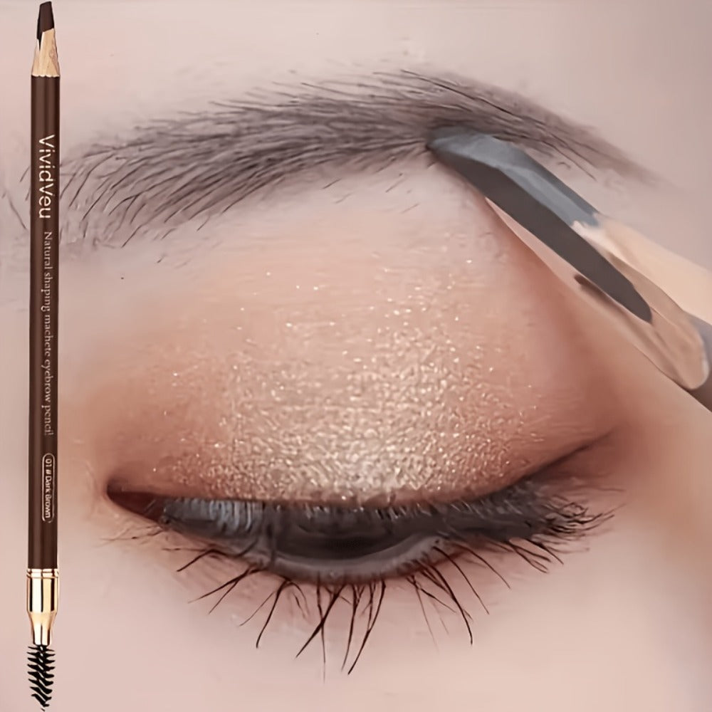 Microblading Effect Brow Pencil 4-Pack with Eyeliner, Waterproof Smudge-Proof Dual-Ended Eyebrow Pen with Spoolie Brush — ima