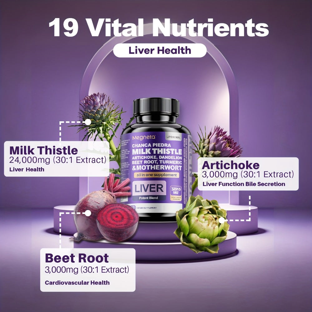Dietary Supplement Milk Thistle, Turmeric and Dandelion Root Capsules, labeled 24, 000mg Blend — image 4