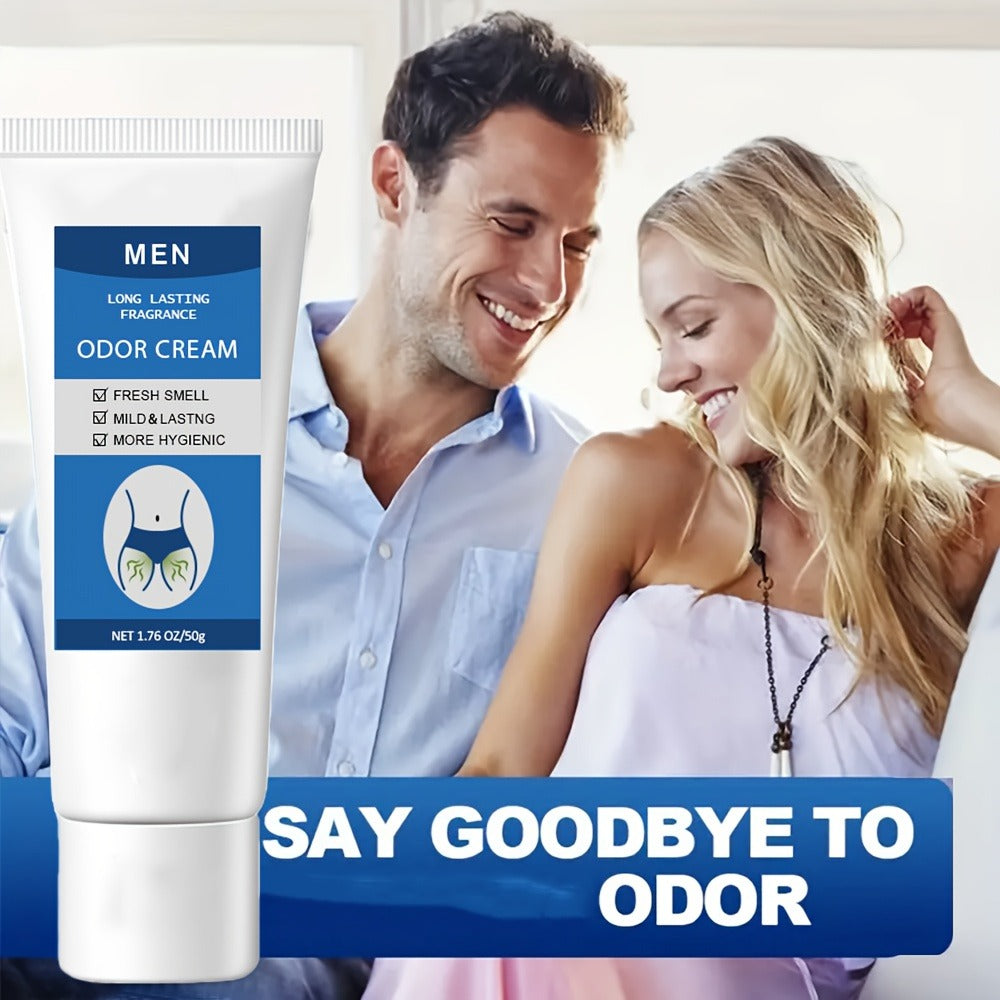 Men's Intimate Deodorant Odor Control Cream 1.76oz 50g – Long-Lasting Gentle Formula Safe for Private Parts Delicate Areas Gr