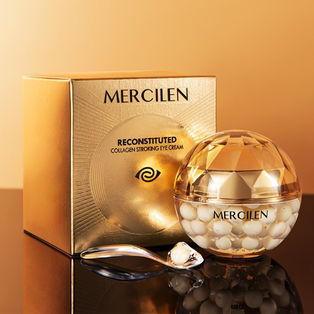 MERCILEN Eye Cream in a Single Gold-Tone Cosmetic Jar with Coordinated Presentation Carton — image 1