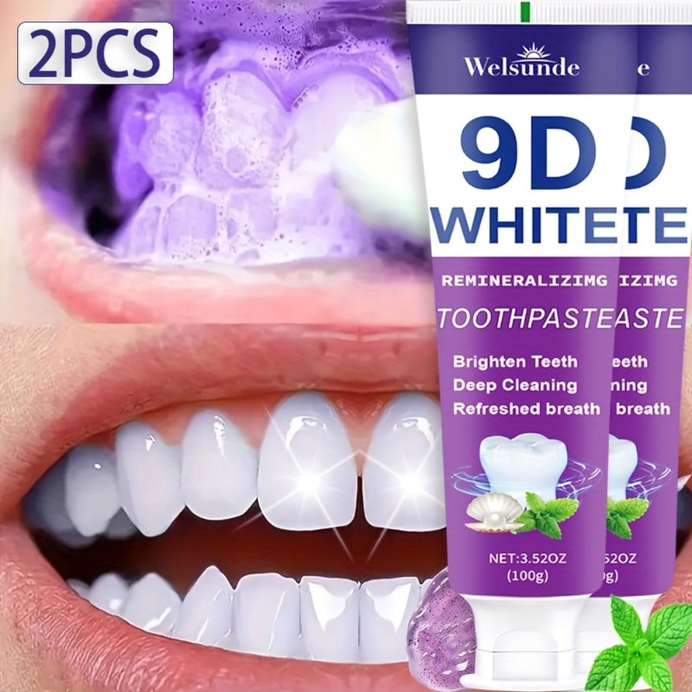 Two-Pack 100g Purple Mint Toothpaste with Hydroxyapatite and Niacinamide Listed on Ingredient Panel — image 2