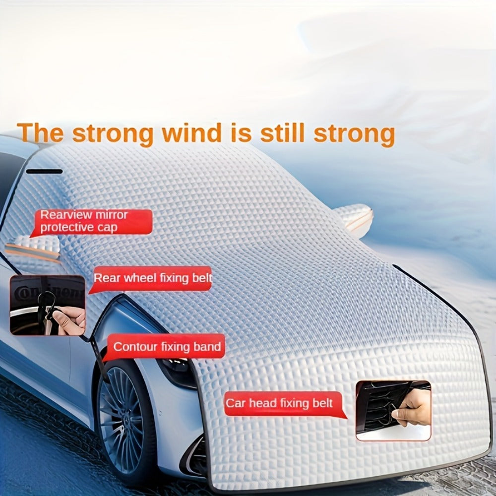 Windshield Snow Cover & Sun Shade Universal Fit – Thickened All-Season Front Window Frost Ice Guard & UV Sunshade Protector f