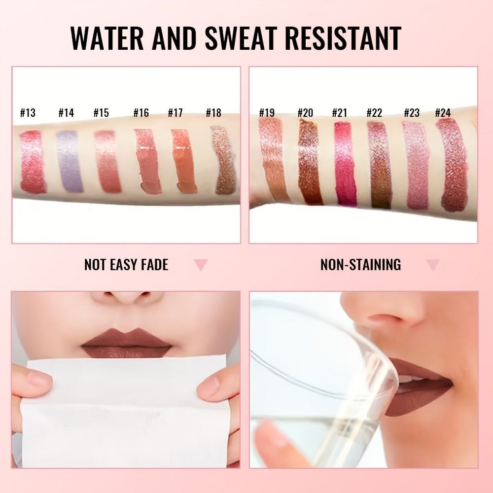 Metallic Shimmer Lip Gloss with Wand Applicator and Eleven Numbered Shade Options from 13 to 24 — image 22