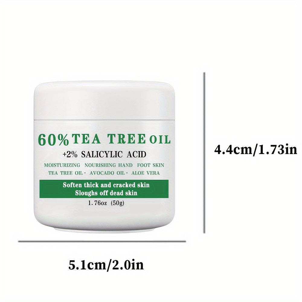 Tea Tree Foot Cream 50g with Salicylic Acid, Aloe Vera and Mint for Dry Heel and Callus Care at Home — image 5
