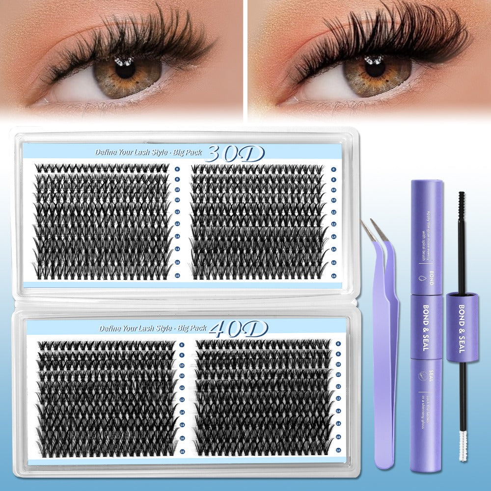 800-Piece 30D and 40D Lash Cluster Kit with Mixed 8–16mm Lengths, Bond-Seal Tube and Tweezers — image 10