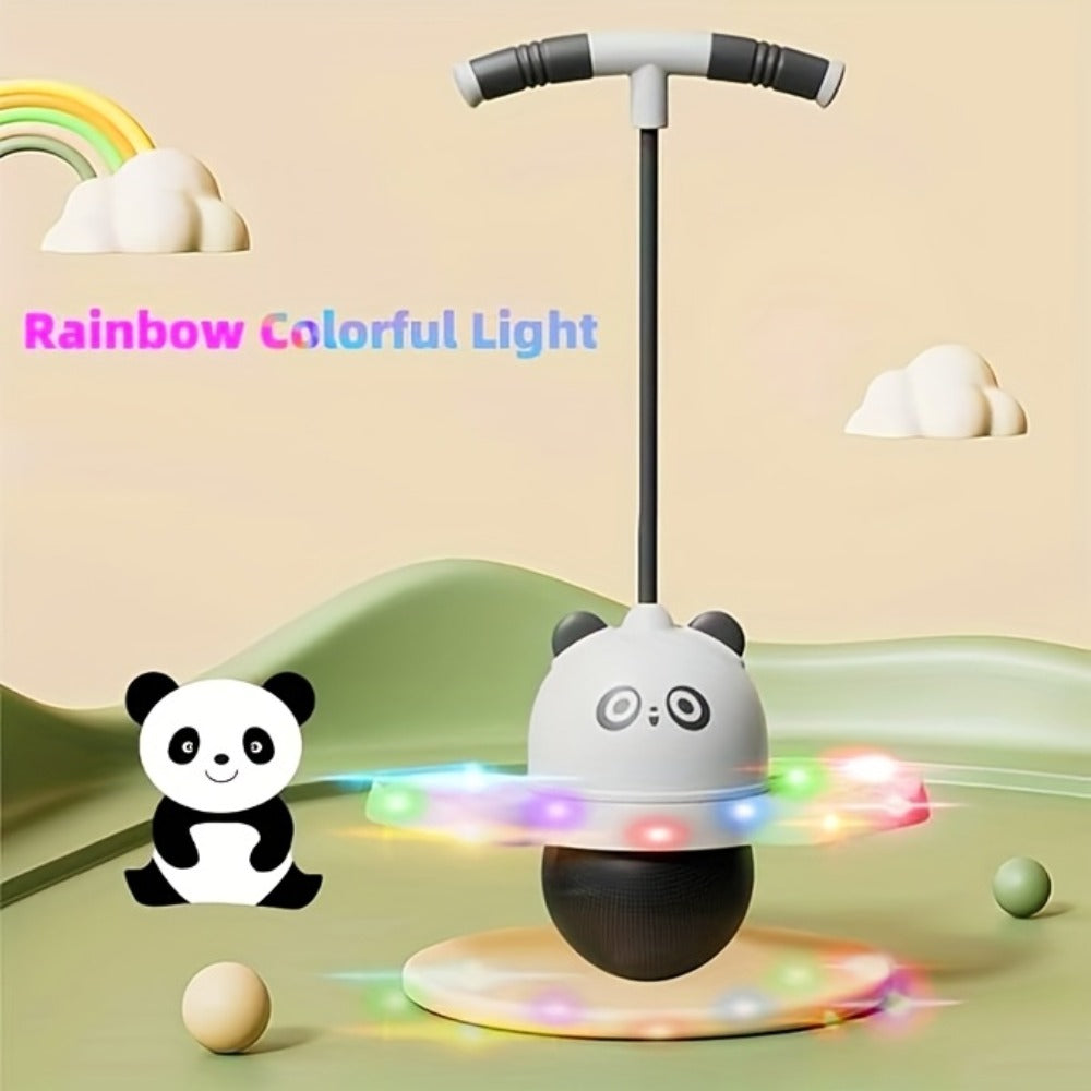 LED Pogo Ball with 80cm Handle, 43cm Bounce Board, Thick Pedals and Pink or Black Color Options — image 13
