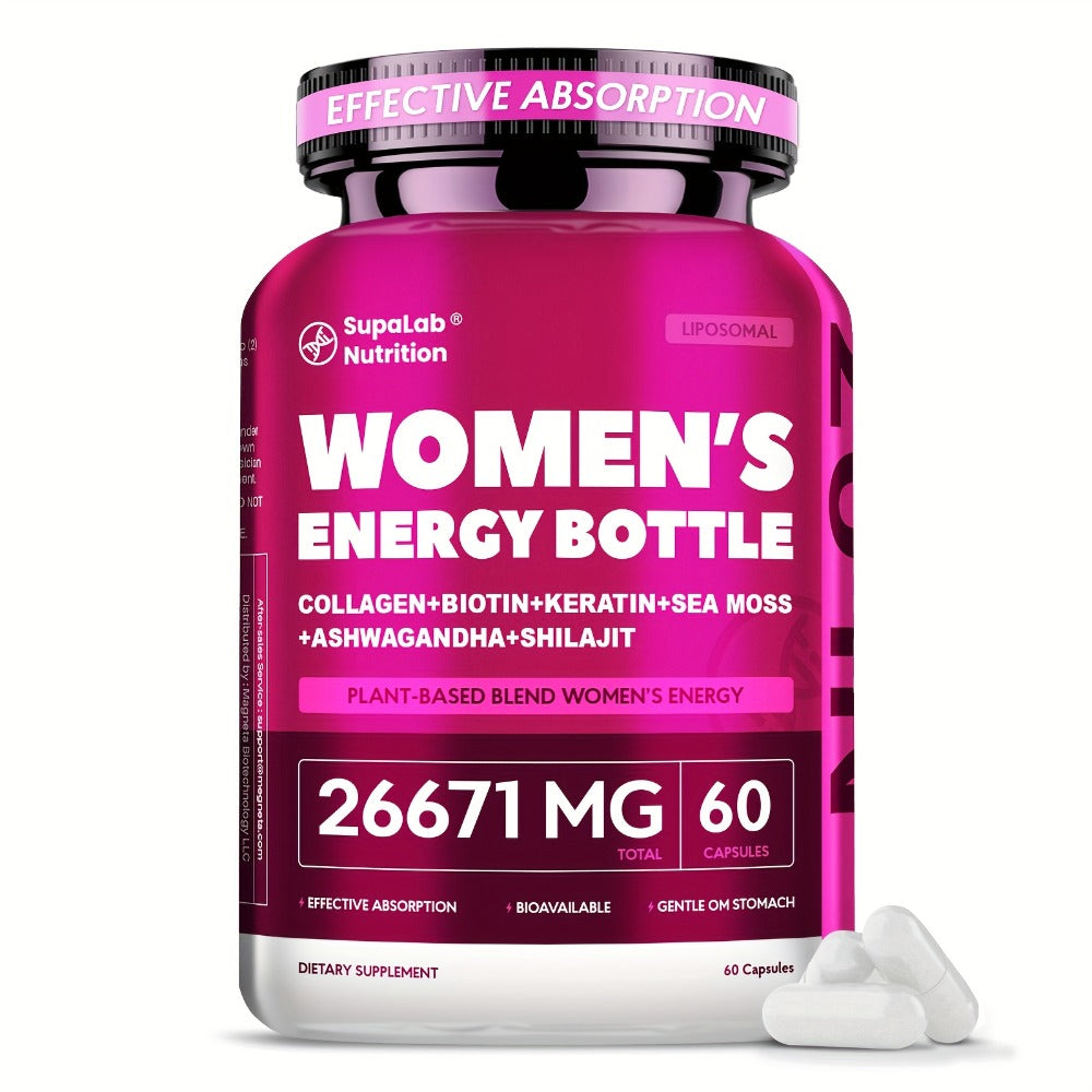 Women's Multivitamin 20-in-1 with Sea Moss, Shilajit & Ashwagandha, Daily Energy, Hormonal Balance — image 3