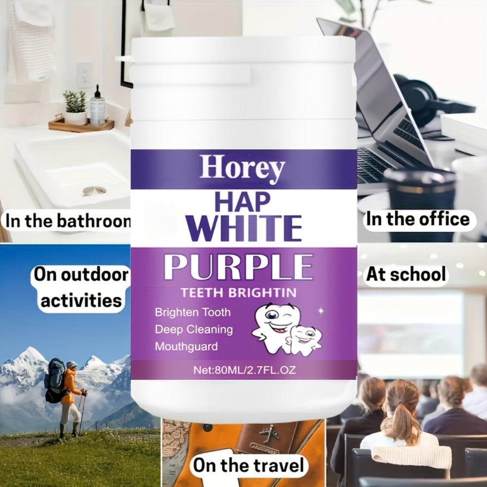 Purple Teeth Whitening Powder for Sensitive Teeth, BPA-Free Alcohol-Free Tooth Polishing Powder Deep Cleans — image 8