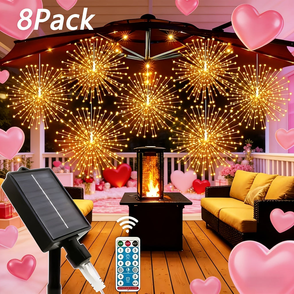 Solar Starburst Ball Light Set with Eight 480-LED Pieces, Remote Control and Three Color Options — image 3