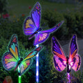 Solar Garden Lights Butterfly Stakes with Color-Changing LEDs in 3- or 6-Pack Sets for Lawn Decor — image 2